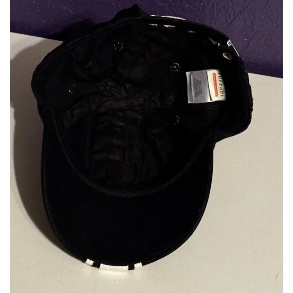 Vintage SCUDERIA FERRARI F1 Striped Racing Hat Cap Strap Back Rare